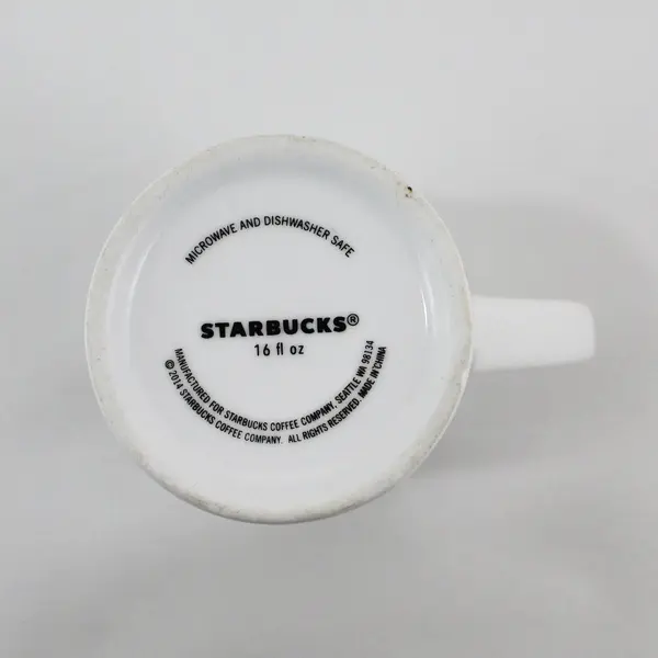 2014 Tall 16 Ounce White Starbucks Logo Ceramic Coffee Mug