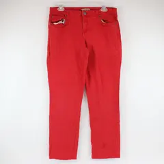 Earl Jean Womens Red Skinny Stretch Vintage Jeans Size 12