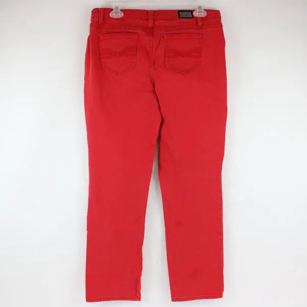 Earl Jean Womens Red Skinny Stretch Vintage Jeans Size 12