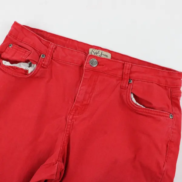 Earl Jean Womens Red Skinny Stretch Vintage Jeans Size 12