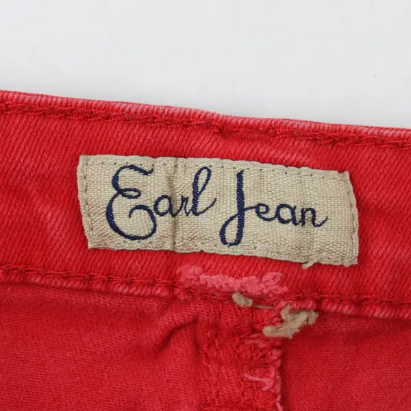 Earl Jean Womens Red Skinny Stretch Vintage Jeans Size 12