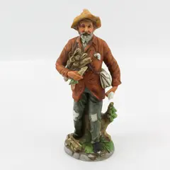Vintage Homco Walking Old Man With Sticks Figurine 8884