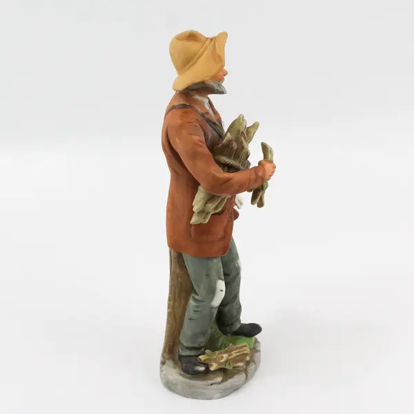 Vintage Homco Walking Old Man With Sticks Figurine 8884