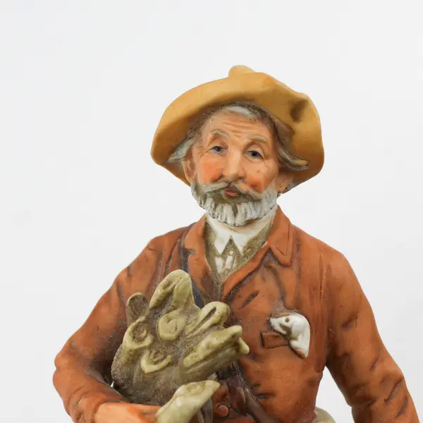 Vintage Homco Walking Old Man With Sticks Figurine 8884