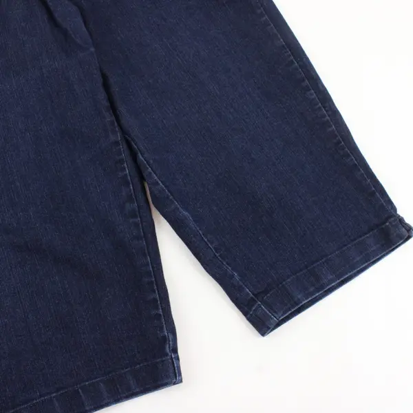 Lee Jeans Womens 8 Medium Capri Natural Fit 1889 Stretch Dark Wash Blue 
