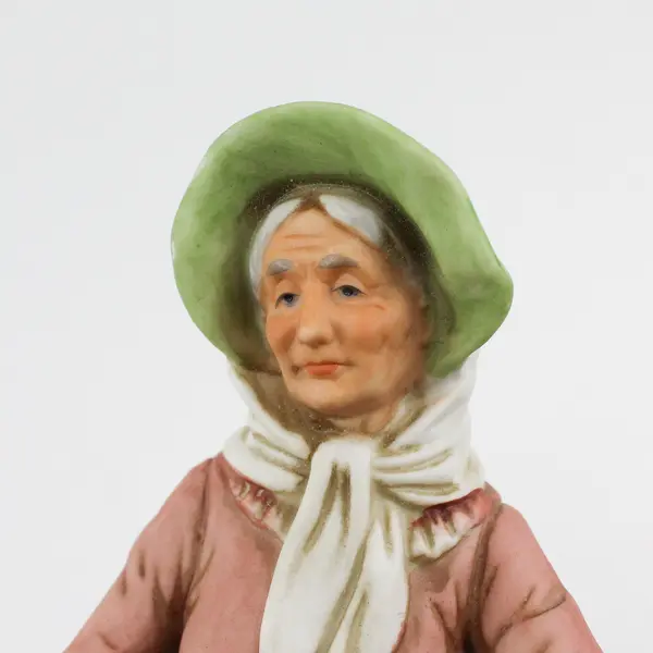 Homco Old Woman With Stick and Potatoes Figurine 8884