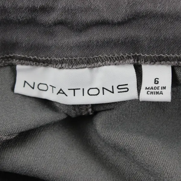 Notations Women's Gray Jeggings Size 6