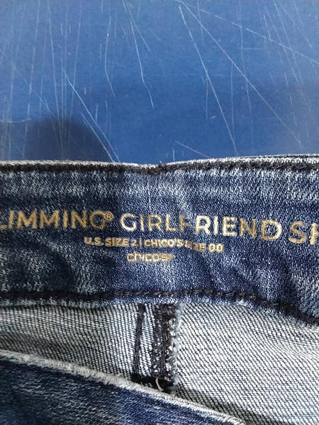 Chico's So Slimming Girlfriend Denim Shorts Medium Wash Women's Size 2