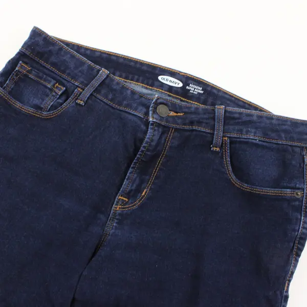 Old Navy Women's Dark Wash Rockstar Super Skinny Mid-Rise Jeans 12P