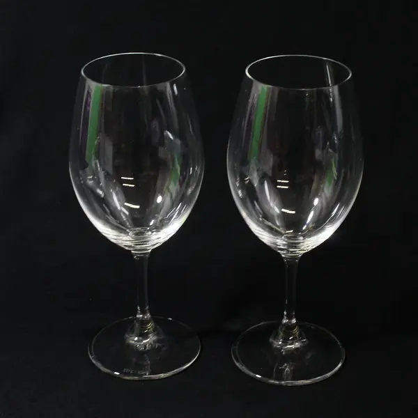 Lot of 2 Riedel Clear Crystal Wine Glasses