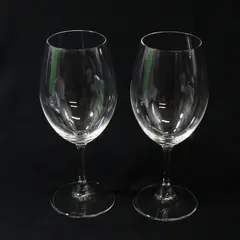 Lot of 2 Riedel Clear Crystal Wine Glasses