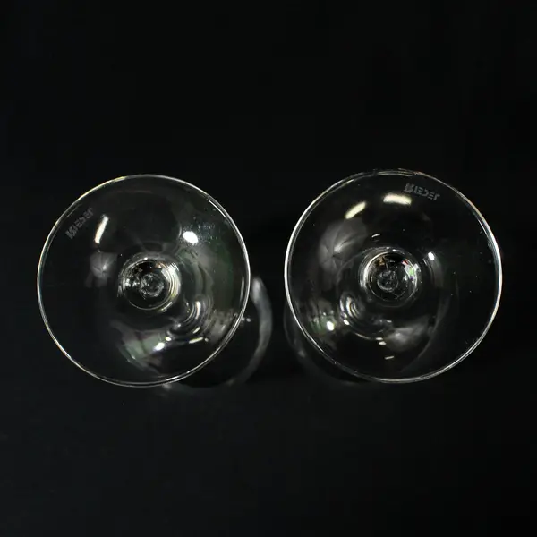 Lot of 2 Riedel Clear Crystal Wine Glasses