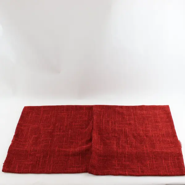 Set of 2 Red Square Throw Pillow Covers 17in