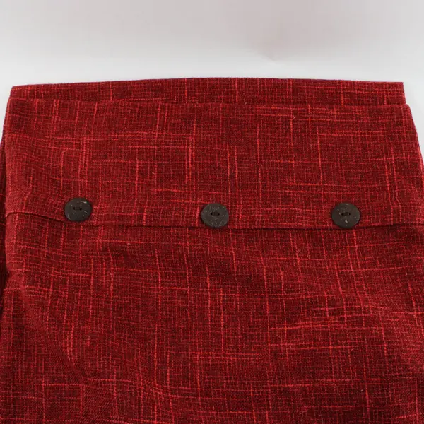 Set of 2 Red Square Throw Pillow Covers 17in