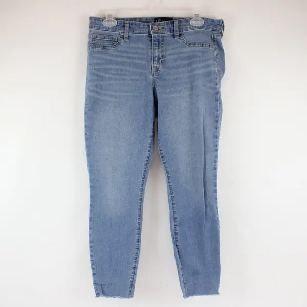 Gap Jeggings Womens 8/29 Blue Light Wash Skinny Stretch Distressed Ends