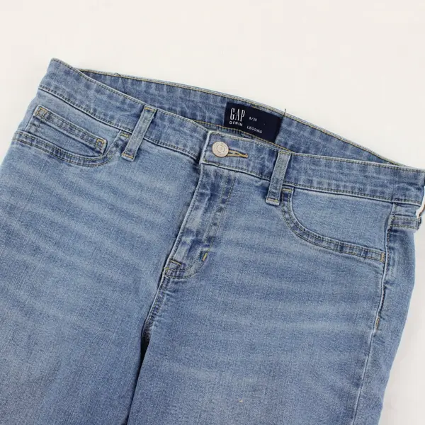 Gap Jeggings Womens 8/29 Blue Light Wash Skinny Stretch Distressed Ends