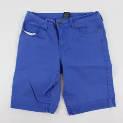 Faded Glory Womens Blue Cuffed Bermuda Twill Shorts Size 8