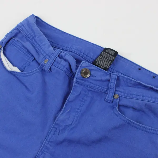 Faded Glory Womens Blue Cuffed Bermuda Twill Shorts Size 8
