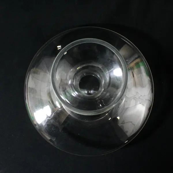 Large Clear Glass Wine Decanter Wide Base Flared Mouth 9.5"
