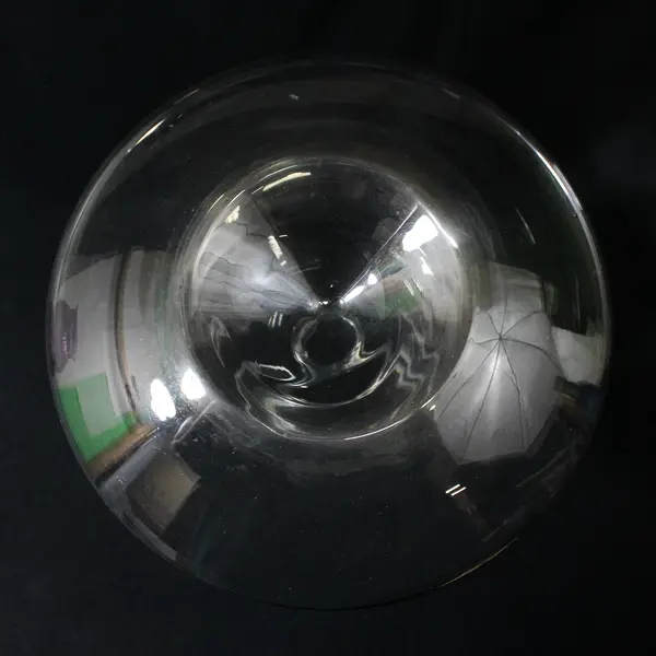 Large Clear Glass Wine Decanter Wide Base Flared Mouth 9.5"