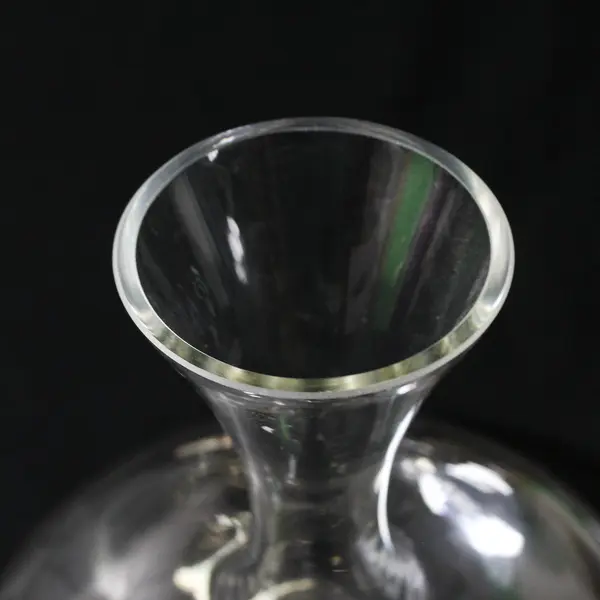 Large Clear Glass Wine Decanter Wide Base Flared Mouth 9.5"