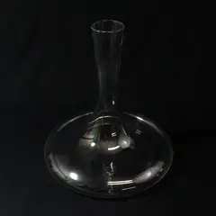 Large Clear Glass Wine Decanter Wide Base Straight Neck 9.5"