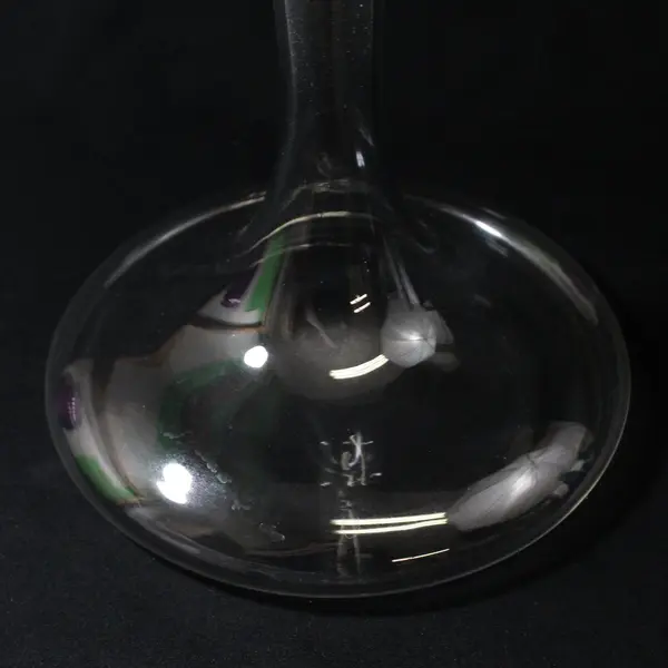 Large Clear Glass Wine Decanter Wide Base Straight Neck 9.5"