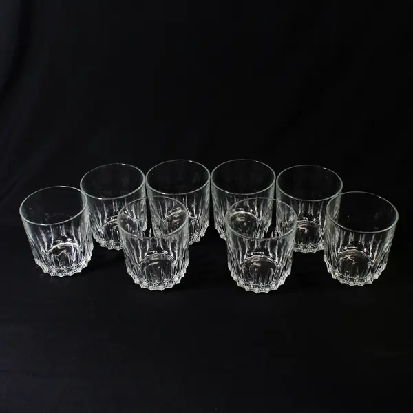 8 Vintage Luminarc Celebrity Clear Old Fashioned  Glasses France⁠ 3.25" 