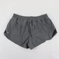 Lululemon Hottie Hot Gray Lined Running Shorts Women Approx S/M