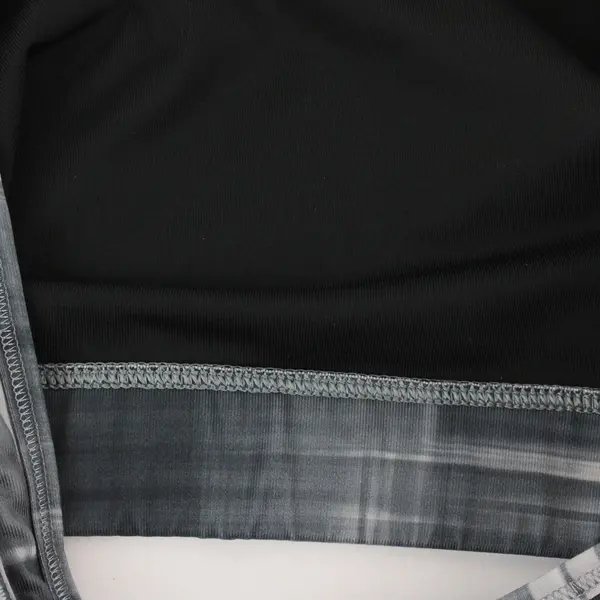 Nike Dri-FIT Grey Plaid Sports Bra Racerback Workout Athletic