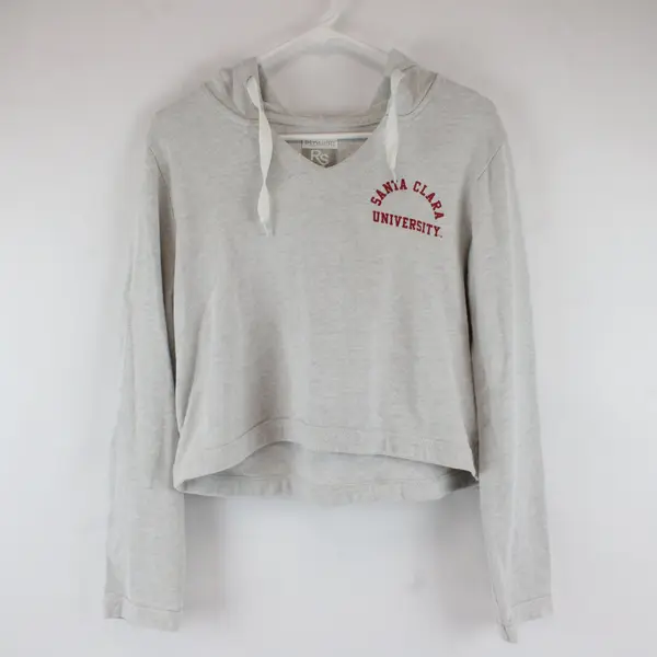 Redshirt Santa Clara University Gray Cropped Hoodie Women M California