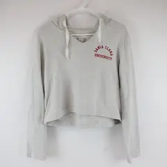 Redshirt Santa Clara University Gray Cropped Hoodie Women M California