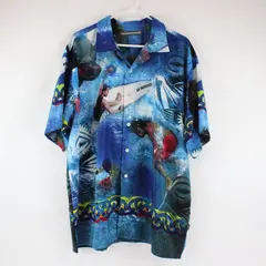 Vintage 33 Degrees Surfer Print Button-Up Men's Shirt XL