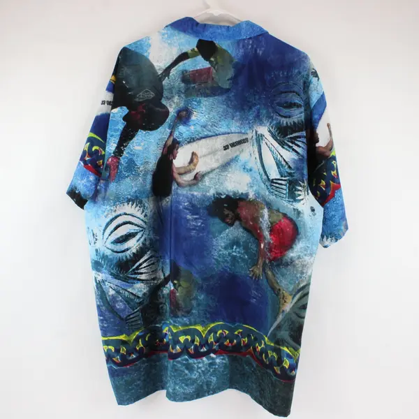 Vintage 33 Degrees Surfer Print Button-Up Men's Shirt XL