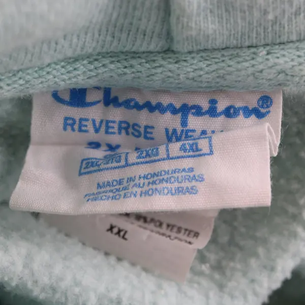 Champion Reverse Weave Mens 2XL Mint Teal Hoodie Pullover