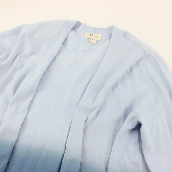 Style & Co Blue Ombre Open Front Cardigan Womens Medium