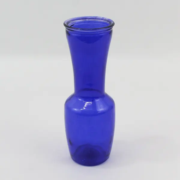 9 Inch Cobalt Blue Glass Flower Vase