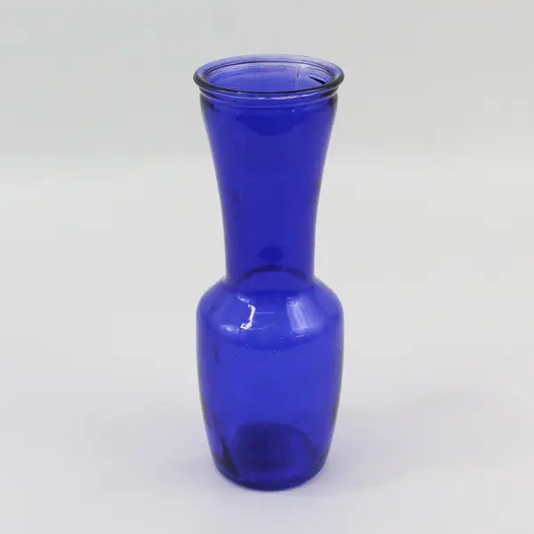 9 Inch Cobalt Blue Glass Flower Vase