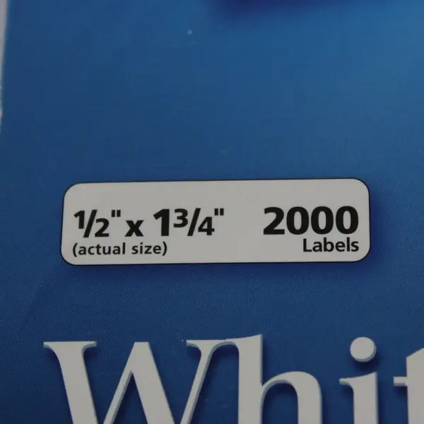 Avery 8167 White Mailing Labels 1/2 x 1 3/4 2000 Labels