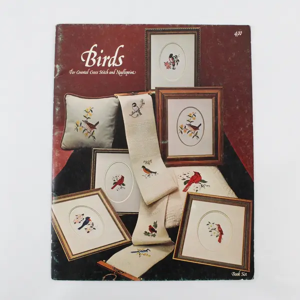Busy Hands Birds Counted Cross Stitch Needlepoint Book Six 1976