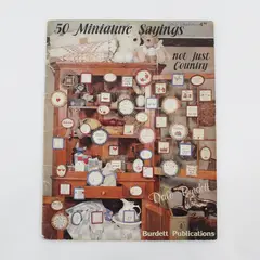 VTG Dale Burdett's 50 Miniature Sayings Not Just Country For Cross Stitch 1984 