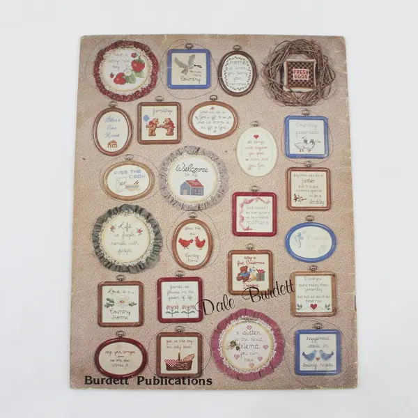 VTG Dale Burdett's 50 Miniature Sayings Not Just Country For Cross Stitch 1984 