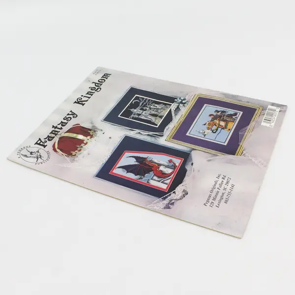 Vintage 1990 Fantasy Kingdom Cross-Stitch Booklet Stephanie Seabrook Hedgepath 