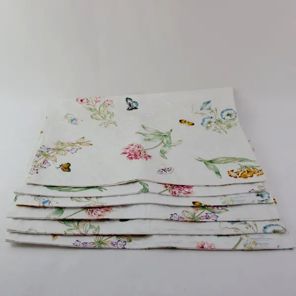 Lenox Butterfly Meadow 6 Ct 13x18 Floral Butterfly Placemats