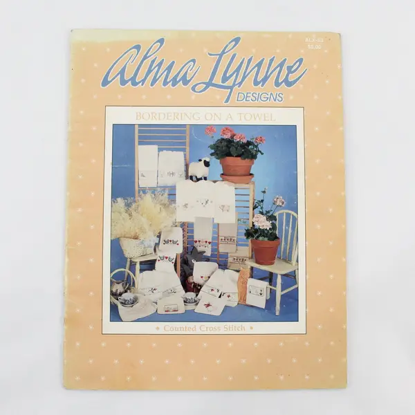 Vintage 1986 Alma Lynne Designs Bordering on a Towel Counted Cross-Stitch 