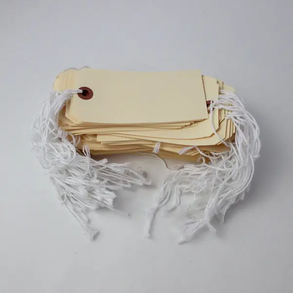 Blank Manila Shipping Tags Pre-Strung 3x6 in