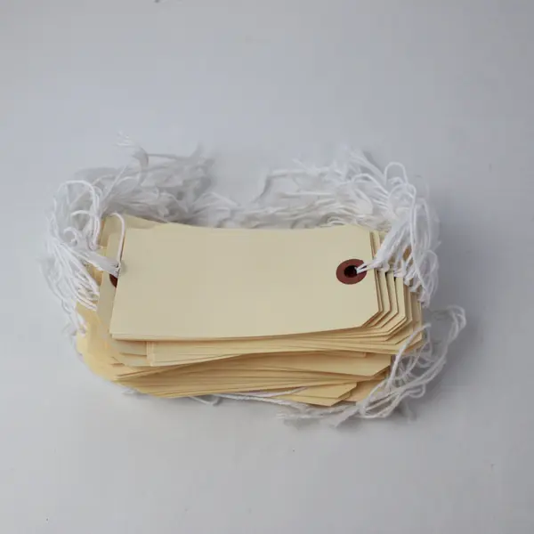 Blank Manila Shipping Tags Pre-Strung 3x6 in