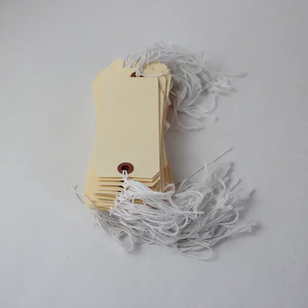 Blank Manila Shipping Tags Pre-Strung 3x6 in