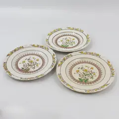 3 Spode Buttercup Salad Plates 7.5" w/Newer and Older Back Stamps