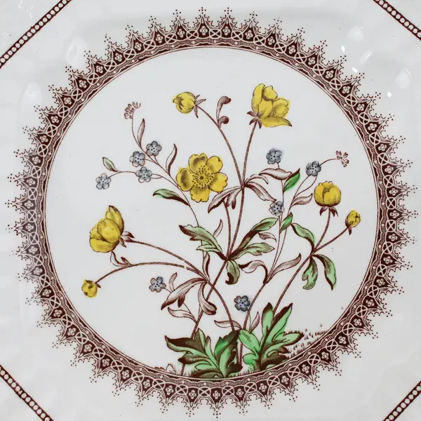 Spode Buttercup Square Cake Plate With Handles